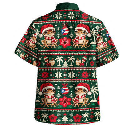 Puerto Rico Hawaiian Shirt Coquito Season Pattern