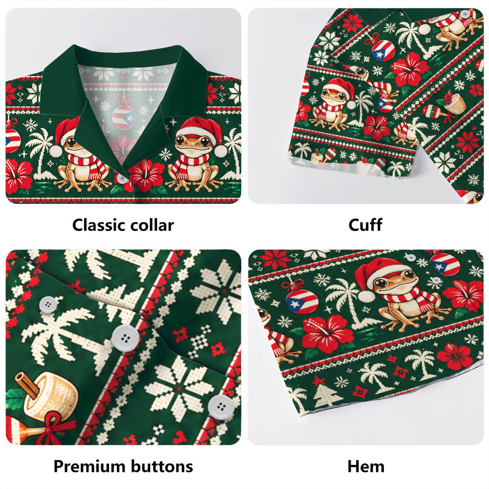 Puerto Rico Hawaiian Shirt Coquito Season Pattern