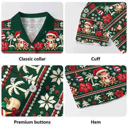 Puerto Rico Hawaiian Shirt Coquito Season Pattern