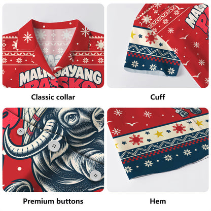 Philippines Filipinos Hawaiian Shirt Ugly Christmas Maligayang Pasko Filipino Carabao