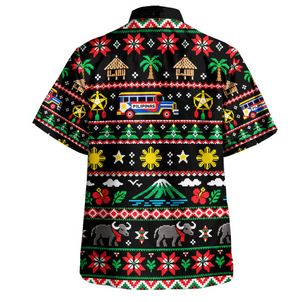 Philippines Filipinos Hawaiian Shirt Maligayang Pasko Pattern Style