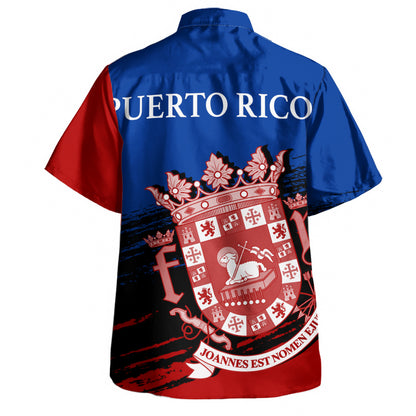 Puerto Rico Hawaiian Shirt Coat Of Arms Pride Style