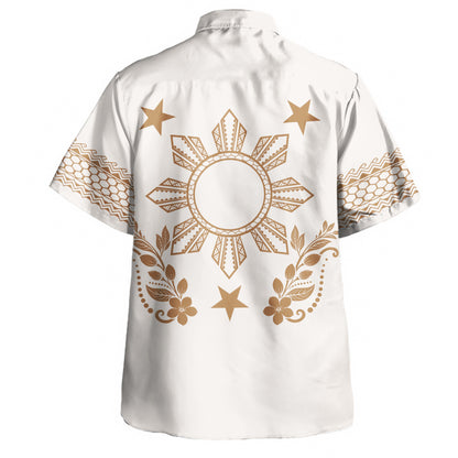 Philippines Filipinos Hawaiian Shirt Sampaguita Sun Filipino Heritage