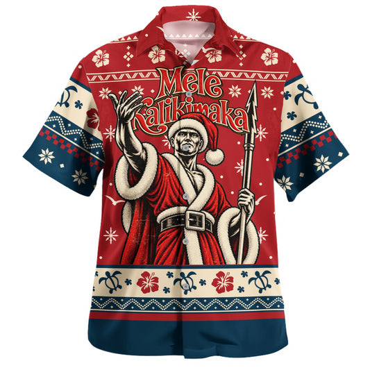 Hawaii Hawaiian Shirt Ugly Christmas Mele Kalikimaka King Kamehameha