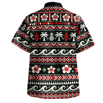 Hawaii Hawaiian Shirt Tribal Hibiscus Tropical Floral Christmas