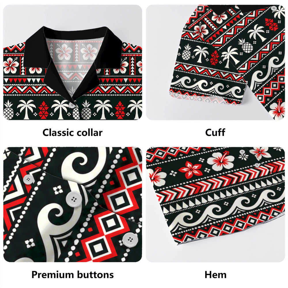 Hawaii Hawaiian Shirt Tribal Hibiscus Tropical Floral Christmas