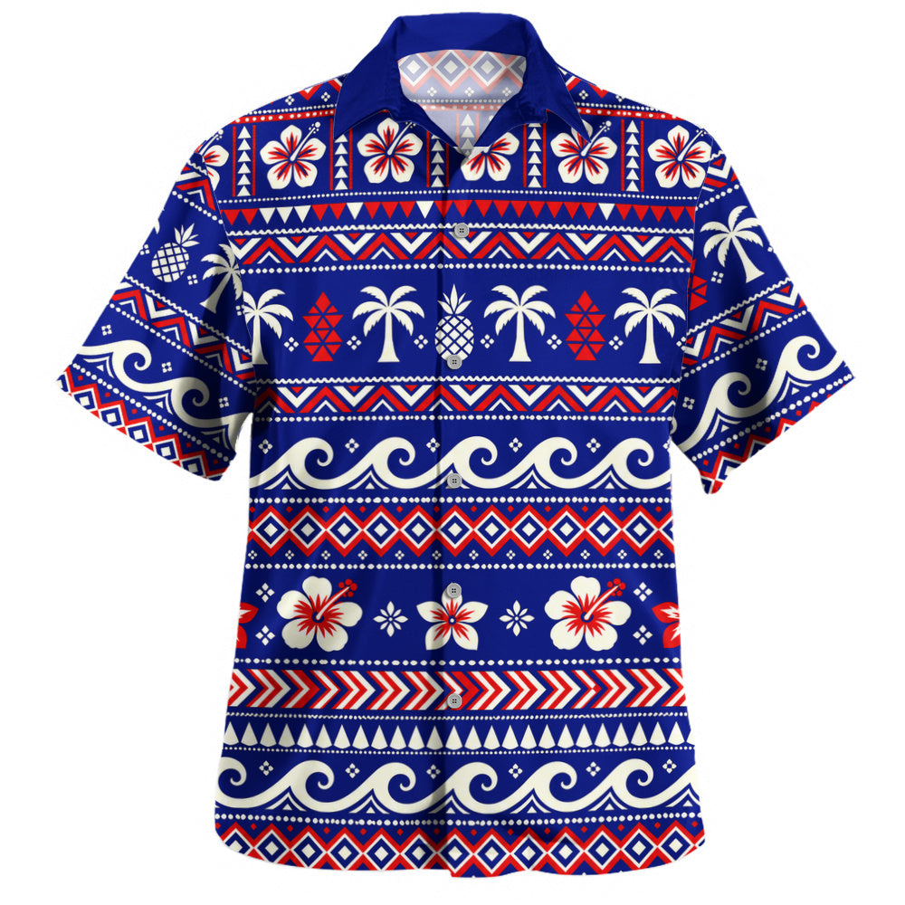 Hawaii Hawaiian Shirt Tribal Hibiscus Tropical Floral Christmas