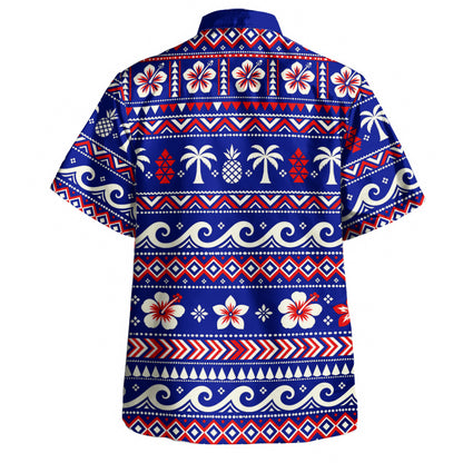 Hawaii Hawaiian Shirt Tribal Hibiscus Tropical Floral Christmas