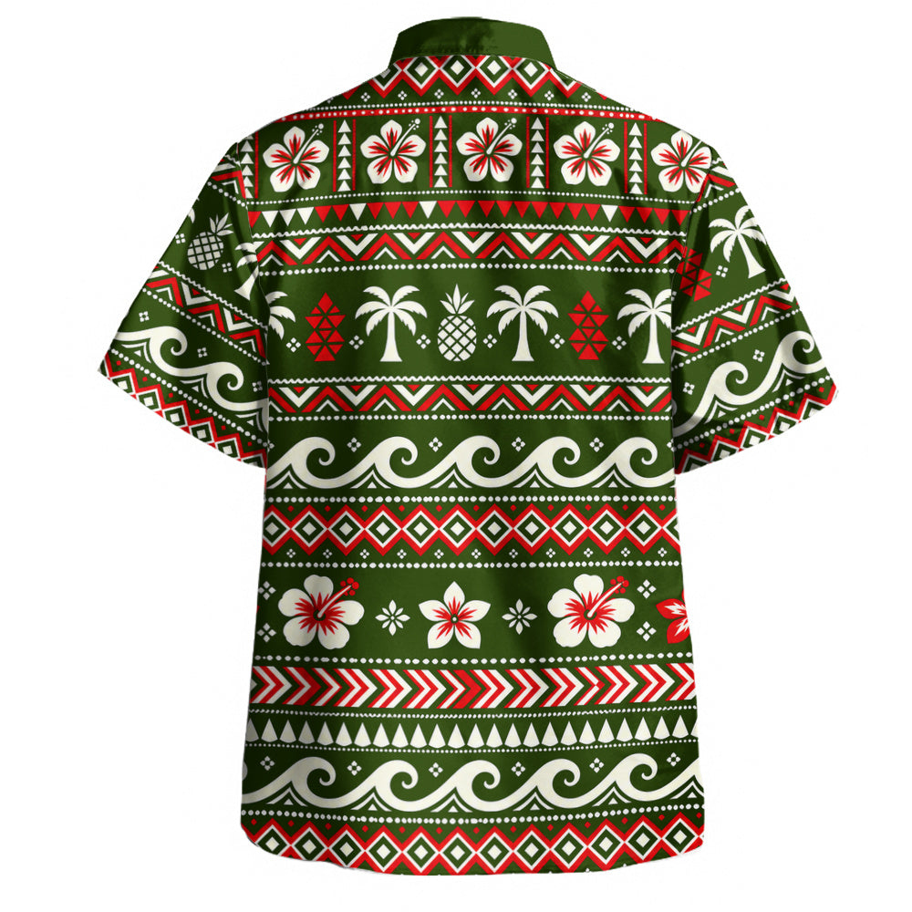 Hawaii Hawaiian Shirt Tribal Hibiscus Tropical Floral Christmas
