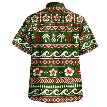 Hawaii Hawaiian Shirt Tribal Hibiscus Tropical Floral Christmas
