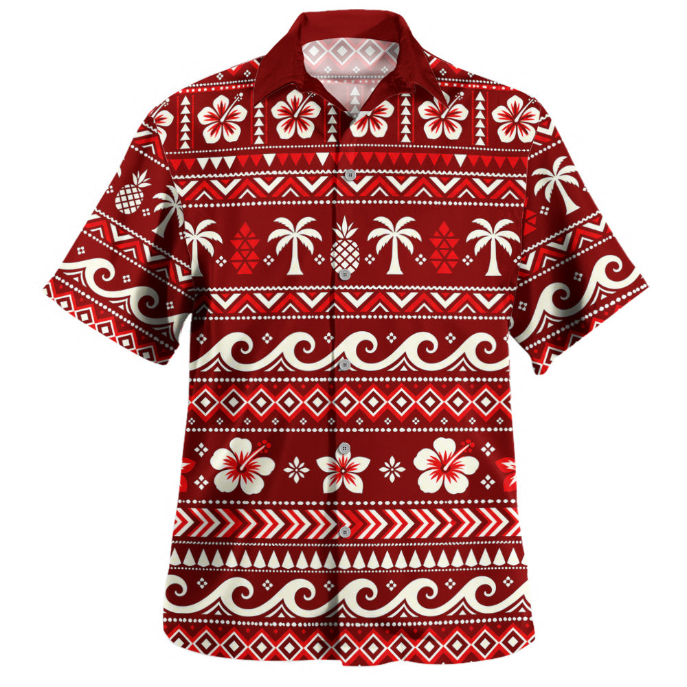 Hawaii Hawaiian Shirt Tribal Hibiscus Tropical Floral Christmas