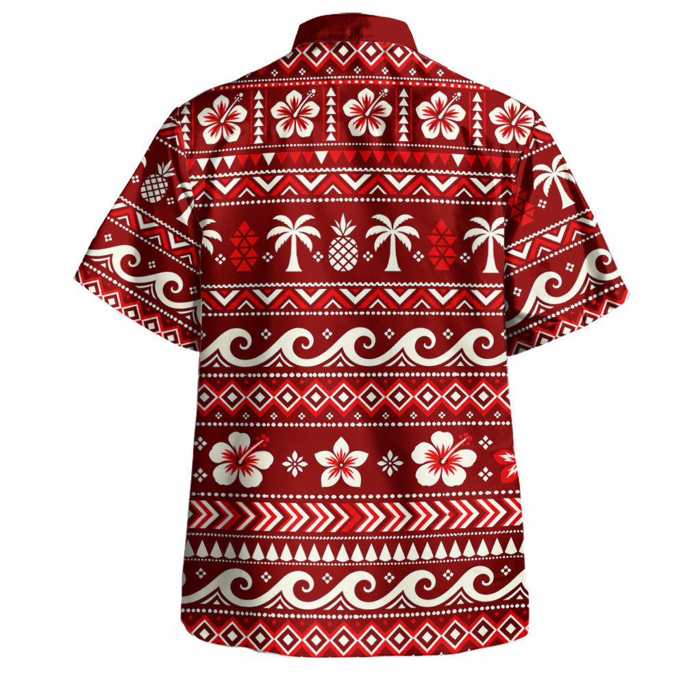 Hawaii Hawaiian Shirt Tribal Hibiscus Tropical Floral Christmas