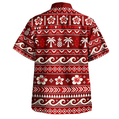 Hawaii Hawaiian Shirt Tribal Hibiscus Tropical Floral Christmas