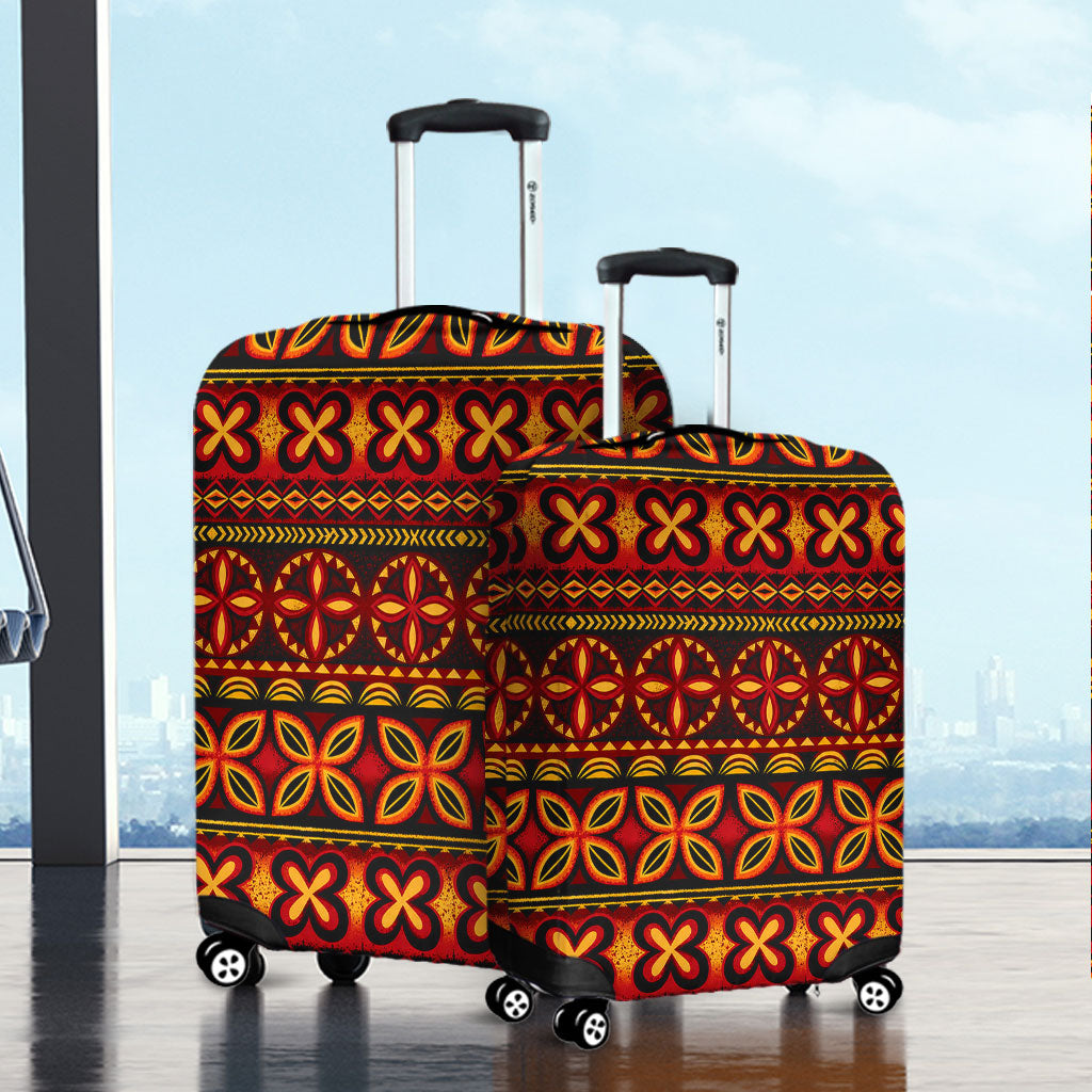 Tonga Luggage Cover Ngatu Tapa Tribal Pattern