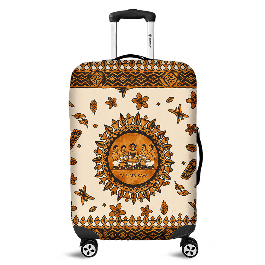 Tonga Luggage Cover Taumafa Kava Ceremony Tapa Heritage Style