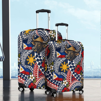 Philippines Filipinos Luggage Cover Carabao Sun Flag Floral Tribal Style
