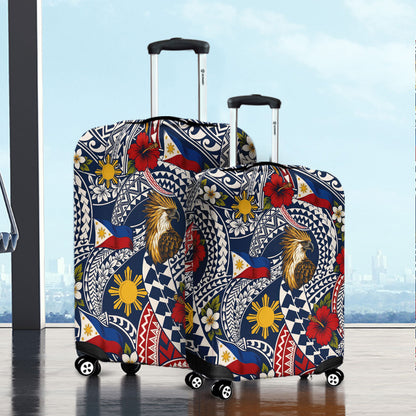 Philippines Filipinos Luggage Cover Eagle Sun Flag Floral Tribal Style