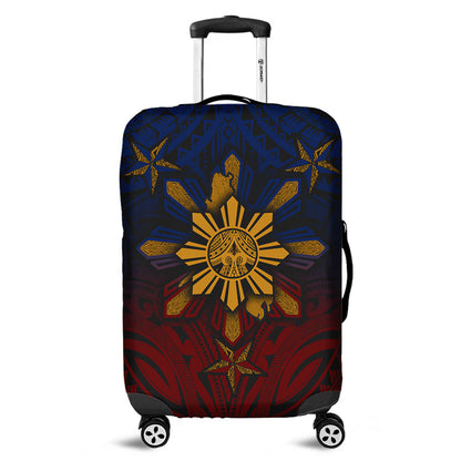 Philippines Filipinos Luggage Cover Golden Sun Islands Tribal Style