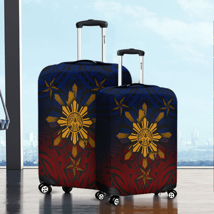 Philippines Filipinos Luggage Cover Golden Sun Islands Tribal Style