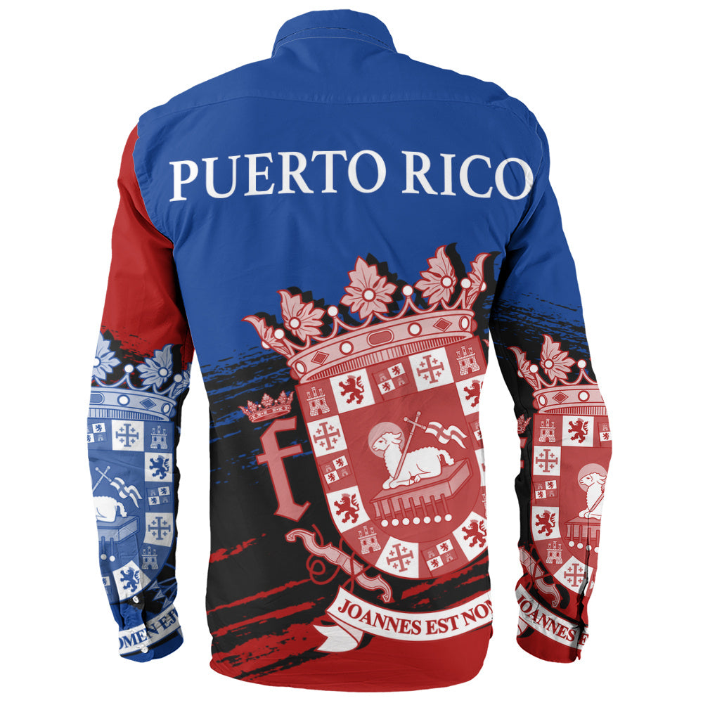 Puerto Rico Long Sleeve Shirt Coat Of Arms Pride Style