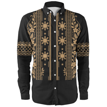 Philippines Filipinos Long Sleeve Shirt Sampaguita With Eagle Sun Filipino Heritage