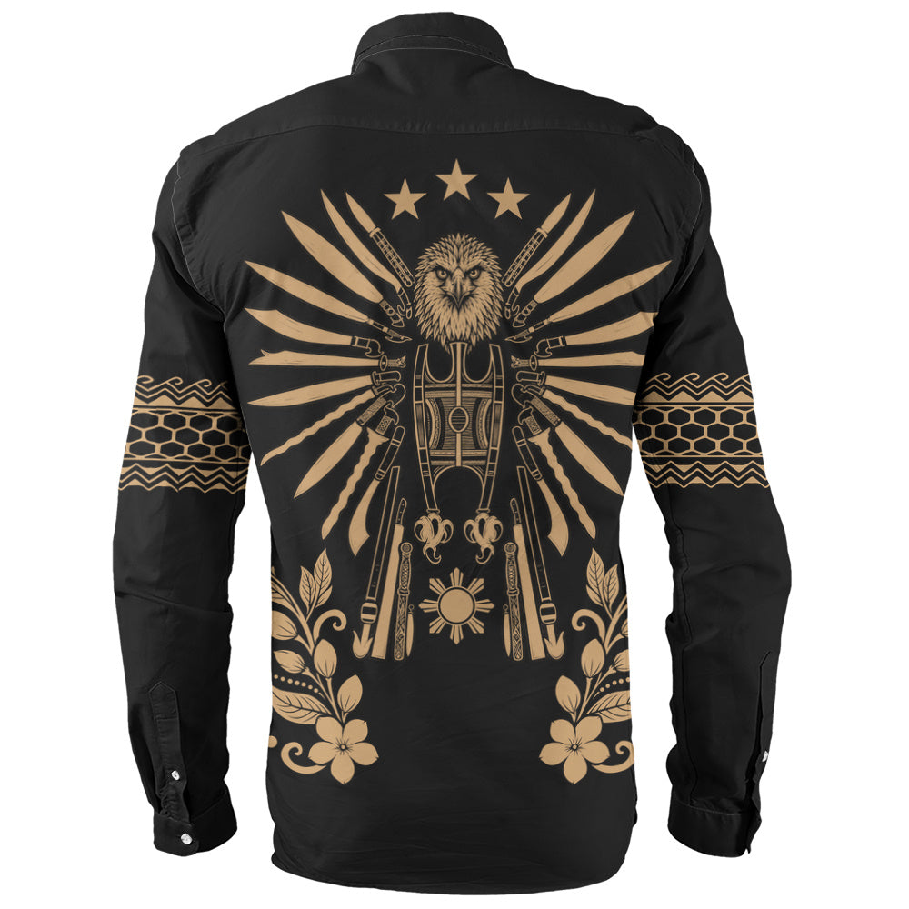Philippines Filipinos Long Sleeve Shirt Sampaguita With Eagle Sun Filipino Heritage