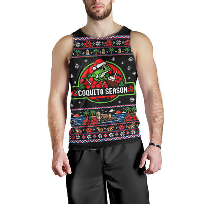 Puerto Rico Tank Top Coquito Season Puerto Rico Christmas Ugly Style