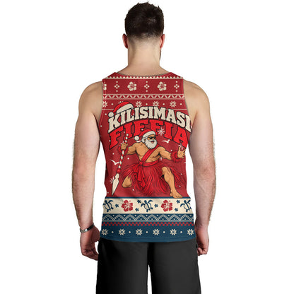 Tonga Tank Top Ugly Christmas Kilisimasi Fiefia Tongan Warrior Santa