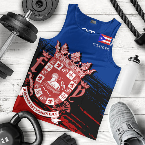 Puerto Rico Tank Top Coat Of Arms Pride Style