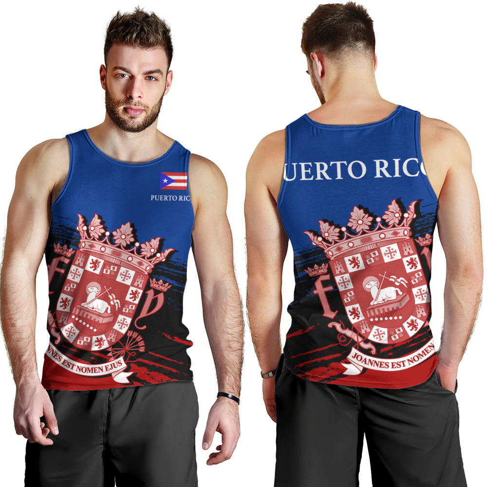Puerto Rico Tank Top Coat Of Arms Pride Style