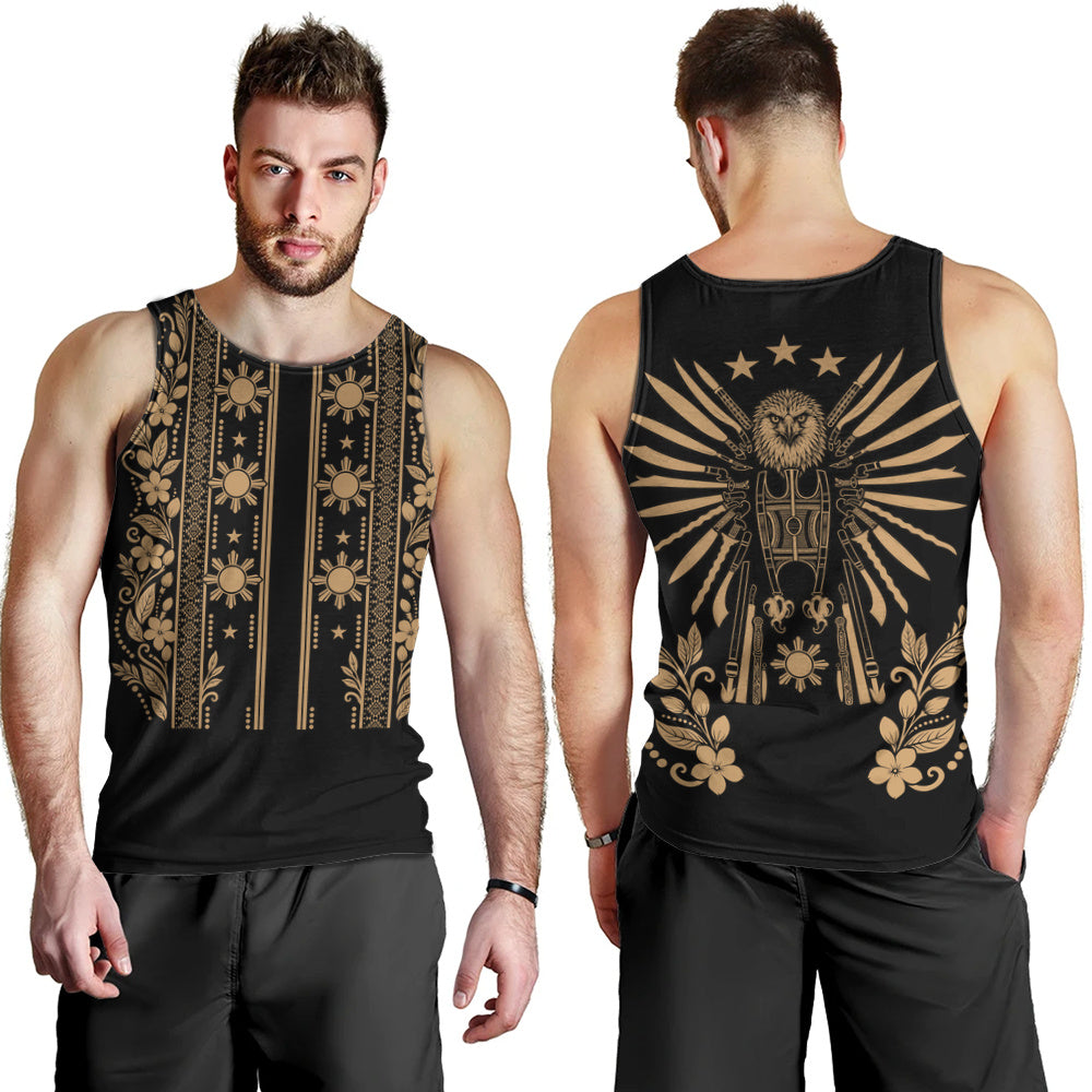 Philippines Filipinos Tank Top Sampaguita With Eagle Sun Filipino Heritage