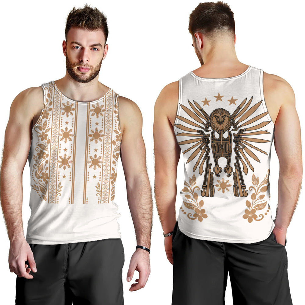 Philippines Filipinos Tank Top Sampaguita With Eagle Sun Filipino Heritage