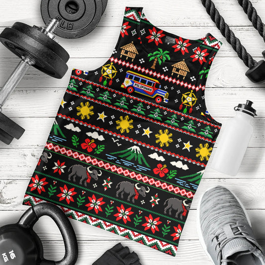 Philippines Filipinos Tank Top Maligayang Pasko Pattern Style