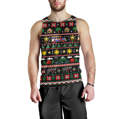 Philippines Filipinos Tank Top Maligayang Pasko Pattern Style