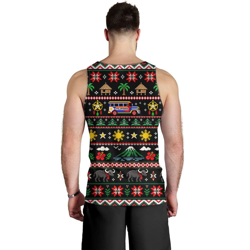 Philippines Filipinos Tank Top Maligayang Pasko Pattern Style