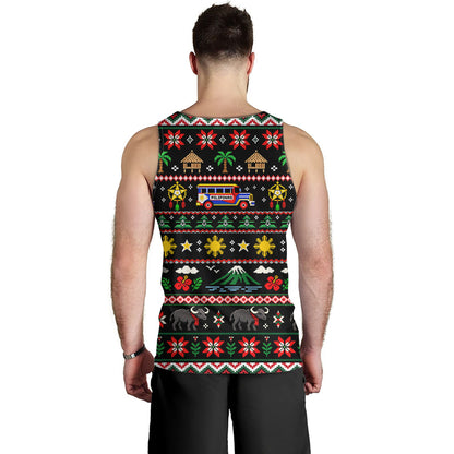 Philippines Filipinos Tank Top Maligayang Pasko Pattern Style