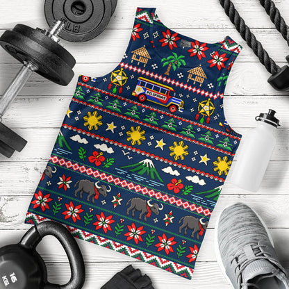 Philippines Filipinos Tank Top Maligayang Pasko Pattern Style
