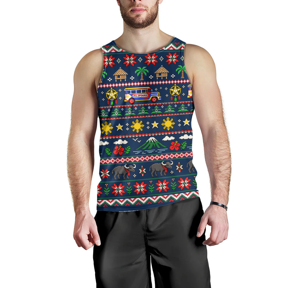 Philippines Filipinos Tank Top Maligayang Pasko Pattern Style