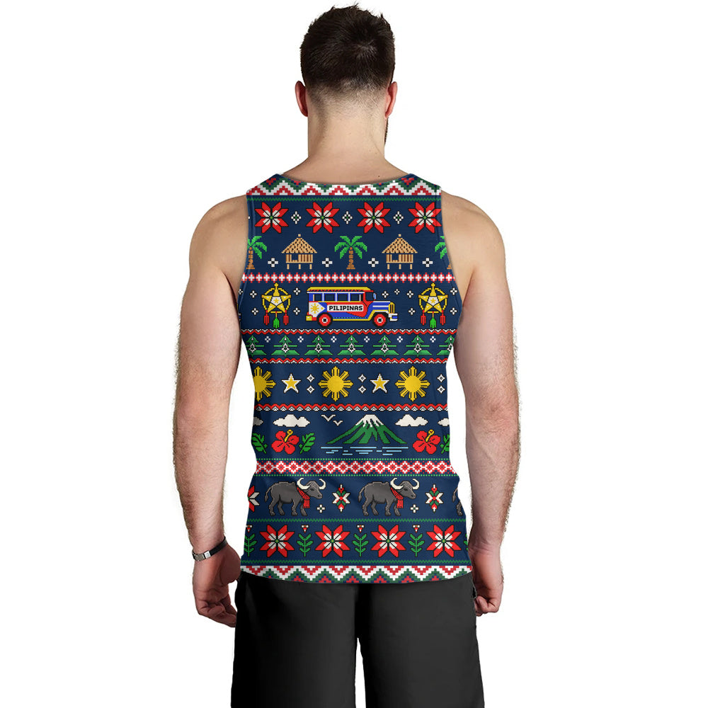Philippines Filipinos Tank Top Maligayang Pasko Pattern Style