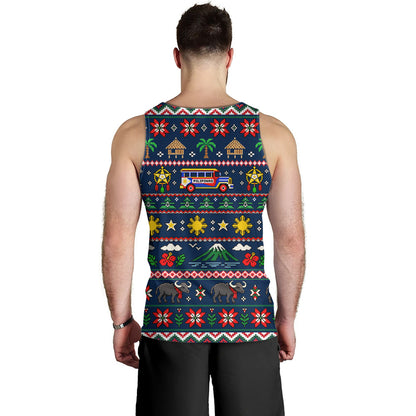 Philippines Filipinos Tank Top Maligayang Pasko Pattern Style