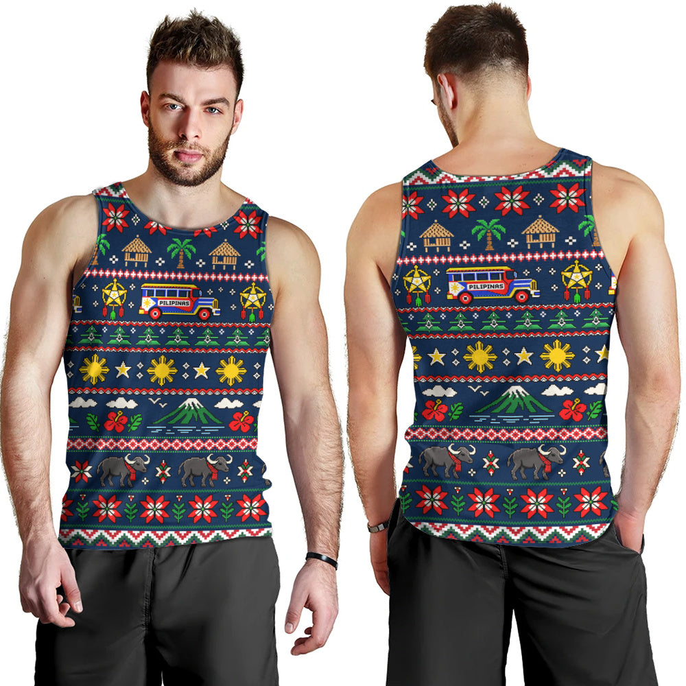 Philippines Filipinos Tank Top Maligayang Pasko Pattern Style