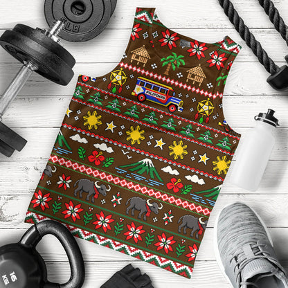 Philippines Filipinos Tank Top Maligayang Pasko Pattern Style
