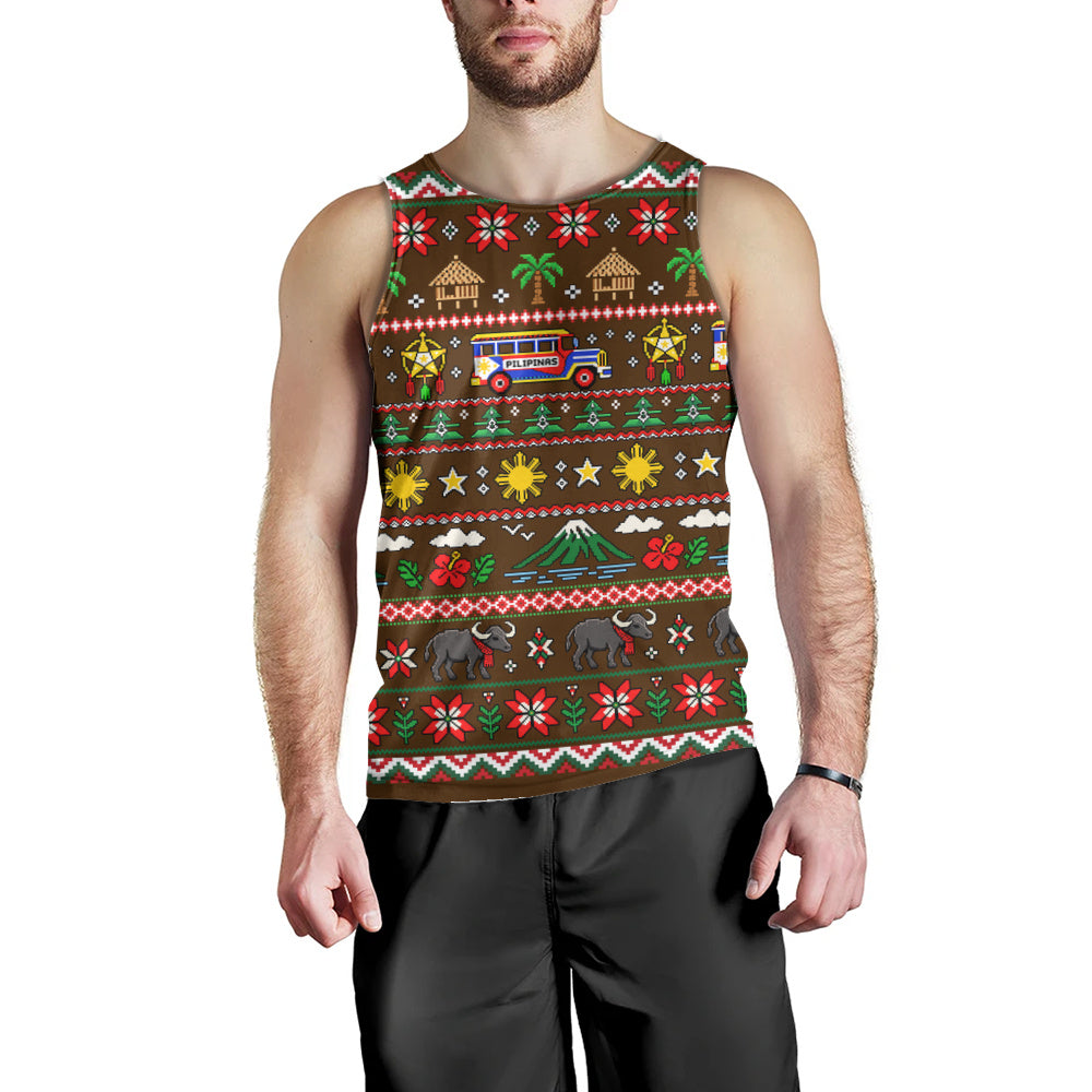 Philippines Filipinos Tank Top Maligayang Pasko Pattern Style