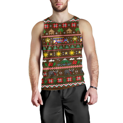 Philippines Filipinos Tank Top Maligayang Pasko Pattern Style