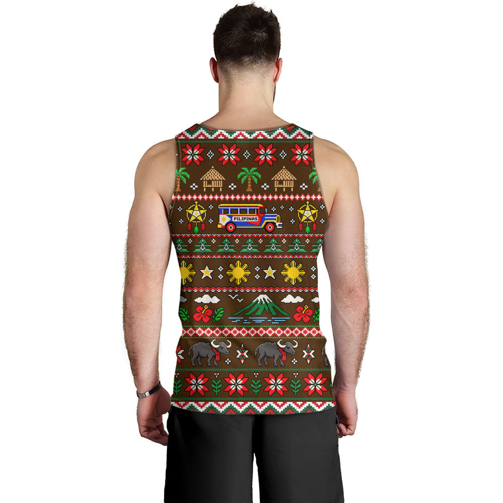 Philippines Filipinos Tank Top Maligayang Pasko Pattern Style