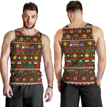 Philippines Filipinos Tank Top Maligayang Pasko Pattern Style