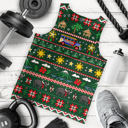 Philippines Filipinos Tank Top Maligayang Pasko Pattern Style
