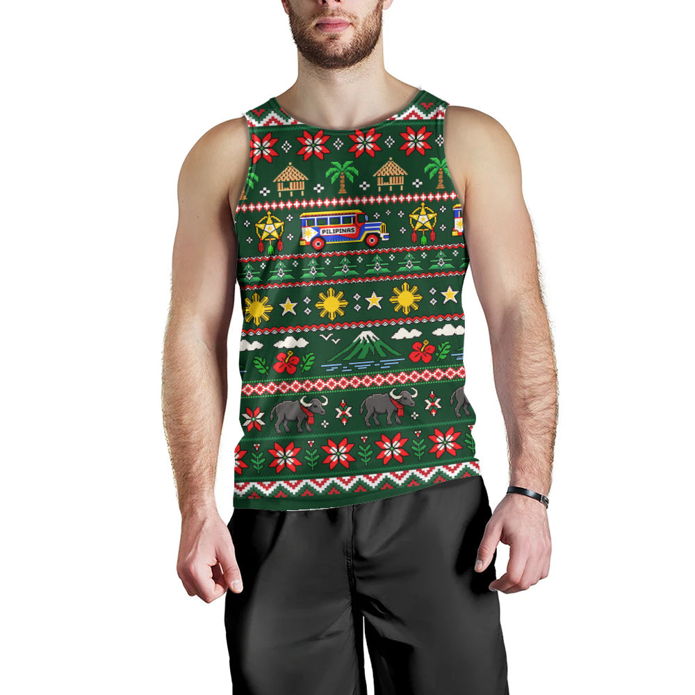 Philippines Filipinos Tank Top Maligayang Pasko Pattern Style