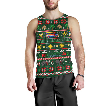 Philippines Filipinos Tank Top Maligayang Pasko Pattern Style