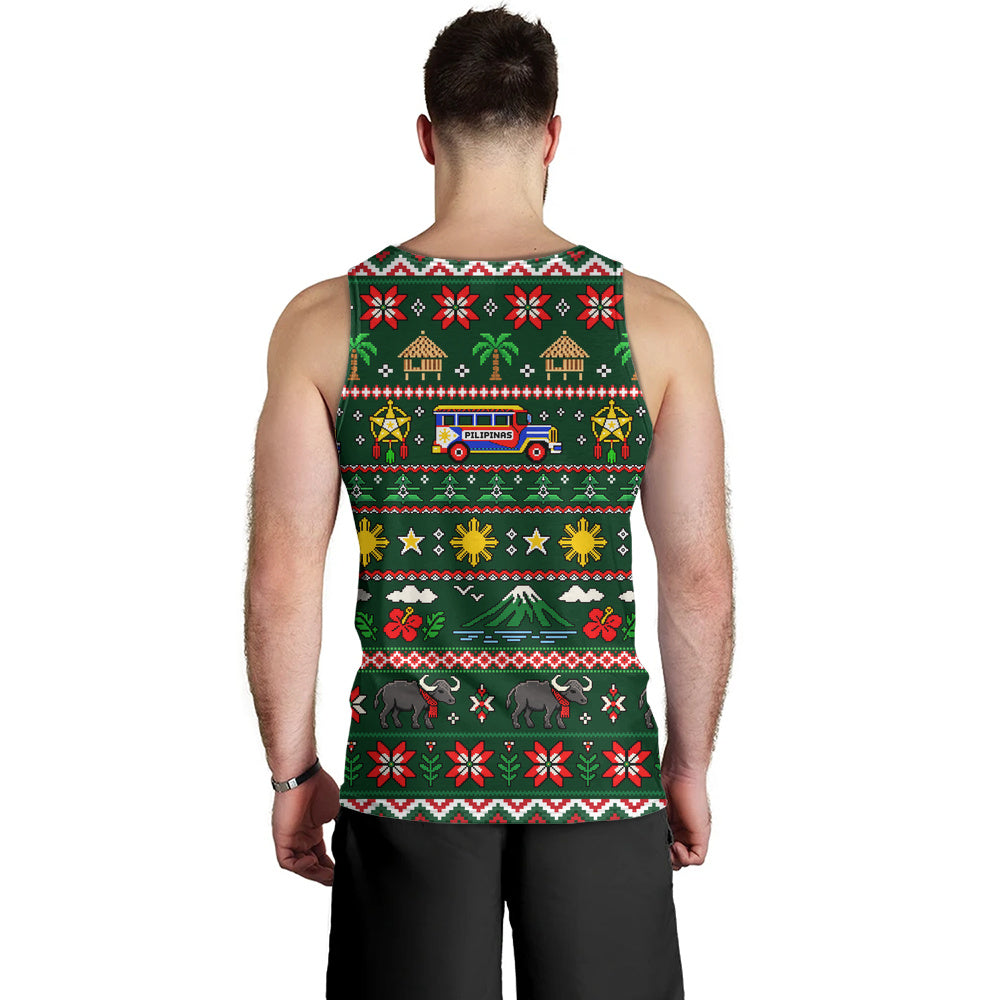 Philippines Filipinos Tank Top Maligayang Pasko Pattern Style